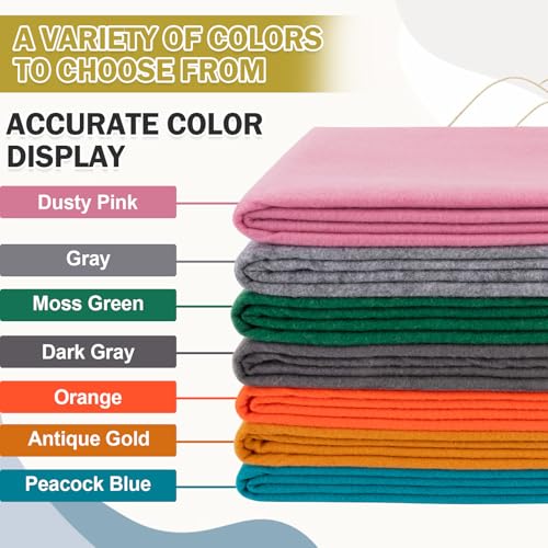 Image of XSEINO Gray Large Felt Fabric 36 inch X 36 inch(1 Square Yard), 1.4 mm Thick Soft Felt Fabric Sheet for Crafts, Gray Series Colors Soft Nonwoven Fabric, Fit for Decoration, Sewing, DIY Crafts