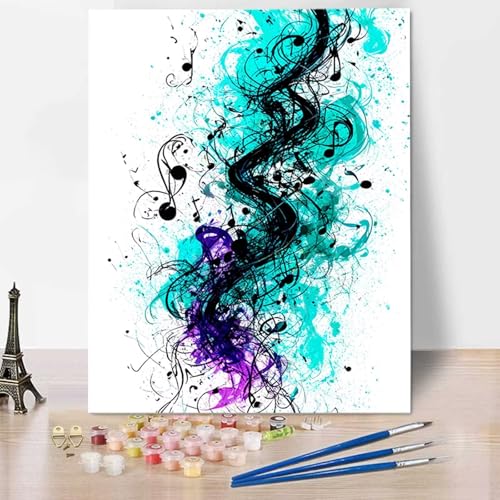 Paint by Numbers ���ۓI�� �������G 30x40 cm, ��l ��h�� DIY�G �f�W�^�����G ���L �i���o�[�y�C���g ���S�҂Ƒ�l - �K�p�Ώ� �C���e���A �Ǐ��� �z�[���f�R���[�V���� T-2