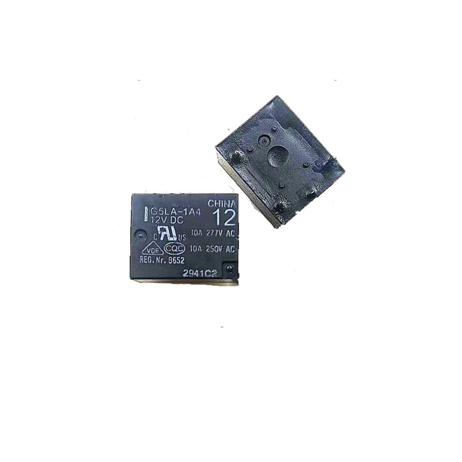 Relé G5LA-1A4 12VDC de 4 pines y 10A para control de circuitos 2