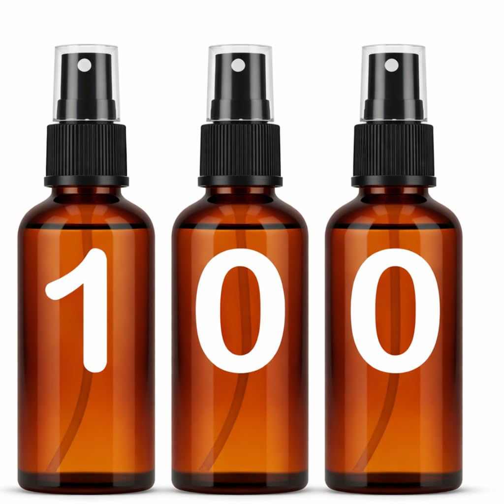 Essenciales Flacons spray en verre ambré | Bouteilles pulvérisateur rechargeables pour cosmétique parfum et voyage