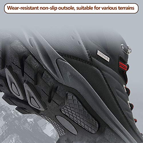 Plus Velvet Hiking Shoes, Wear-Resistant and Breathable Leather Cotton Shoes Snow Boots4
