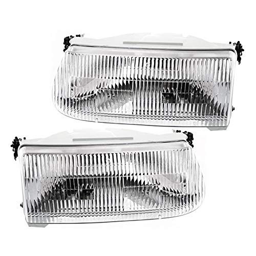 EPIC LIGHTING Headlights Lens and Housing Assembly Compatible with Ford Mercury 1995-2001 Explorer Mountaineer Left + Right Side Pair