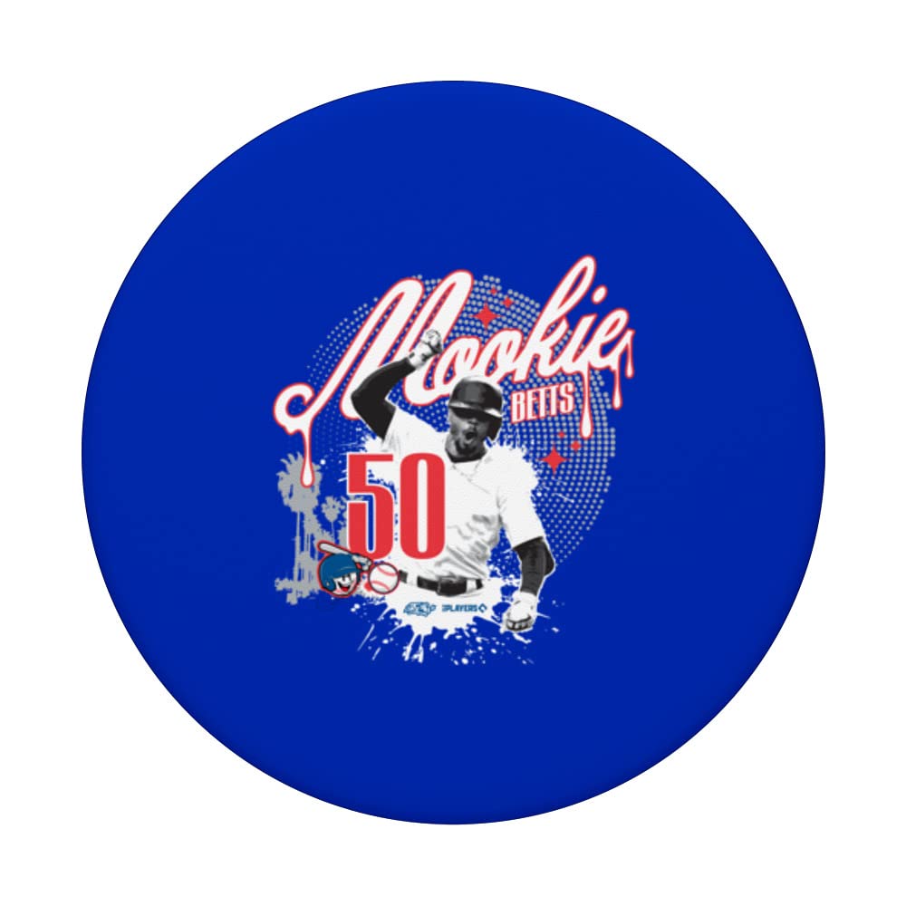 Mookie Betts Los Angeles Baseball Sket One x MLB Players PopSockets Swappable PopGrip, Black - Image 3