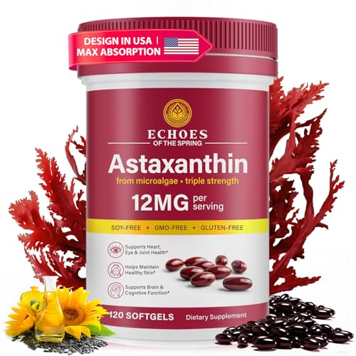 Astaxanthin 12mg Triple Strength Antioxidant Softgels (120)