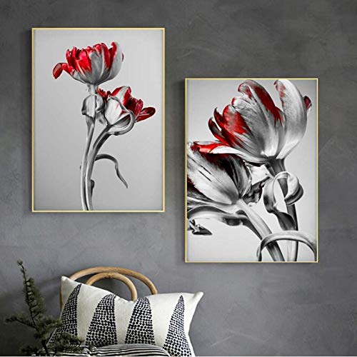 Maison décoration murale fleur rouge vintage pour raviver un salon moderne
