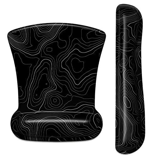 Tapis de souris ergonomique antidérapant avec repose-poignet clavier en mousse mémoire
