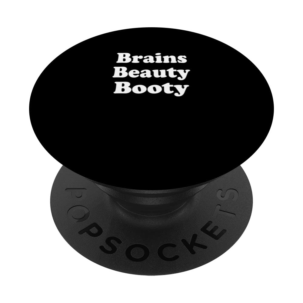 Brains Beauty Booty Workout Gym Squatting Lifting Workout PopSockets Swappable PopGrip