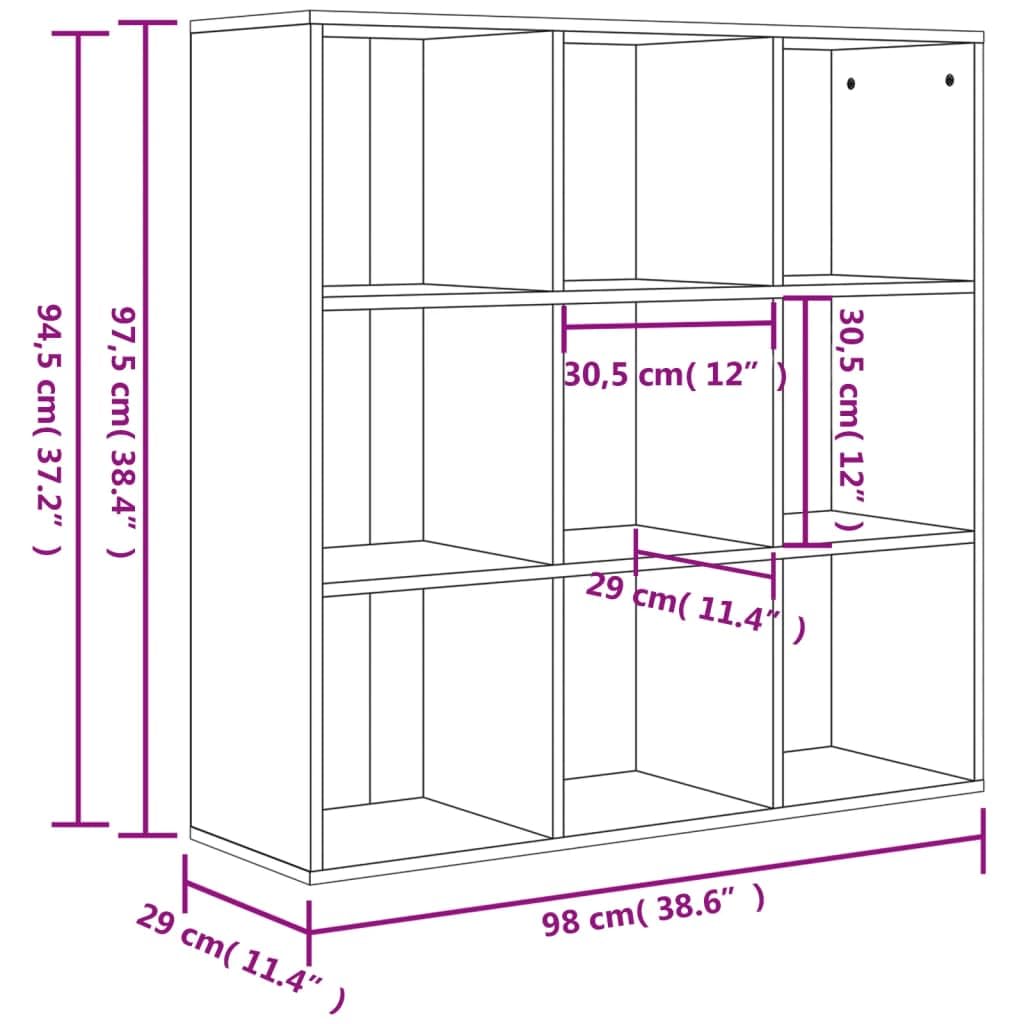 Generisch Bücherregal Sonoma-Eiche 98x29x97,5 cm Holzwerkstoff,Möbel,Regalsysteme,Bücherregale Bücherschränke-801128