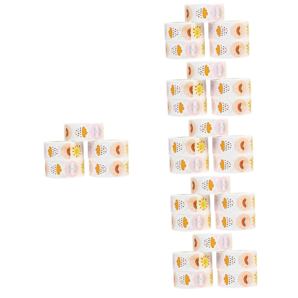 NUOBESTY 6 Set Di Etichette Adesive Rotonde Di Ringraziamento Etichette Adesive Rotonde 5 * 6