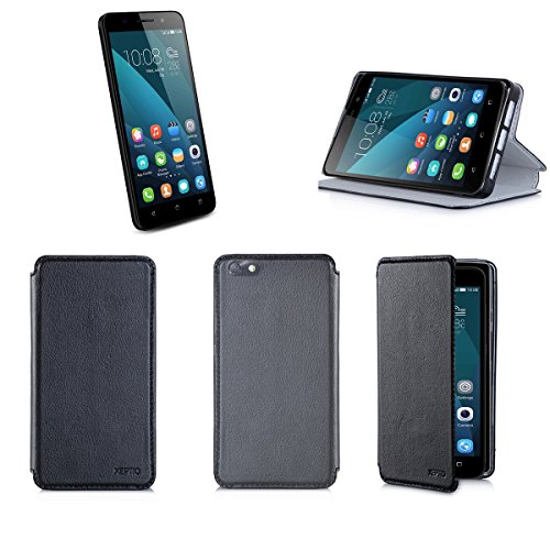 Nera Custodia Pelle Ultra Slim per Huawei Honor 4X...