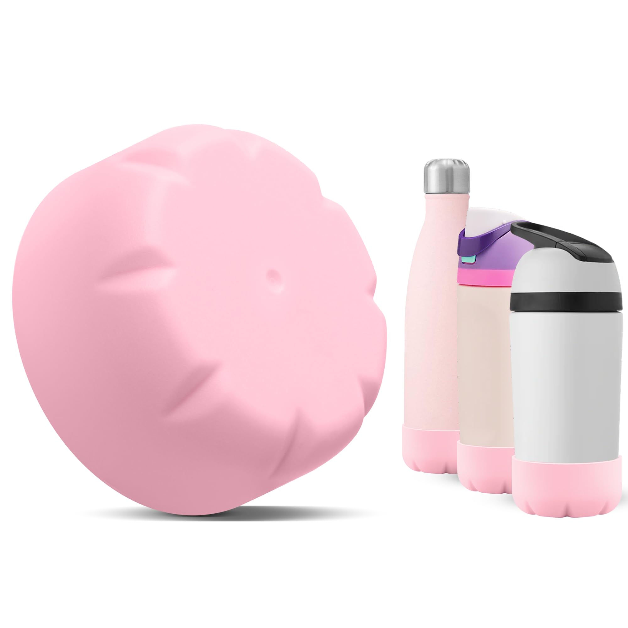 VIKIZUES Silicone Boot Compatible with Owala Kids Water Bottle 14/16 oz & S'well 17oz Water Bottle and More 12/17 oz Stainless Steel Water Bottles,