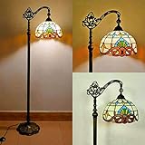 ✔ [Dimensioni]: altezza totale 165 cm, diametro paralume 30 cm, basi E27, tipo di sorgente luminosa: lampada a incandescenza, lampada a risparmio energetico, LED, la lampada da terra ha un interruttore a pedale.