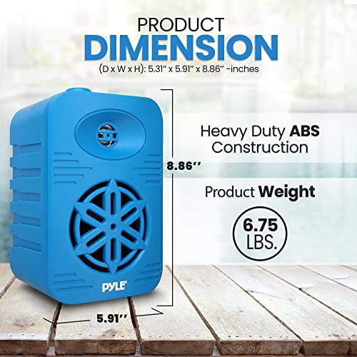 Image of PyleUsa Indoor Outdoor Speakers Pair - 500 Watt Dual Waterproof 5.25 inch 2-Way Full Range System w / 1 /2 inch High Compliance Polymer Tweeter - in-Home, Boat, Marine, Deck, Patio, Poolside (Blue) - PDWR55BL