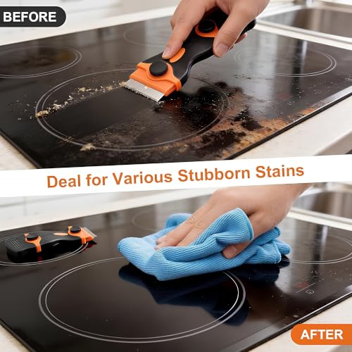 Image of Razor Glue Remover Silicone Caulking Tool - Caulk Remover & Scraper | Bathroom, Kitchen, Sink, Window & Tile | Removing Stikers, Labels (Razor Glue Remover)