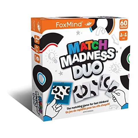 FoxMind Games: Match Madness Duo, The Matching Game for Fast Thinkers, Fast-Paced and Action-Packed, Pattern Recognition and Dexterity, Made for 2 Players, for Ages 8 and up Cover