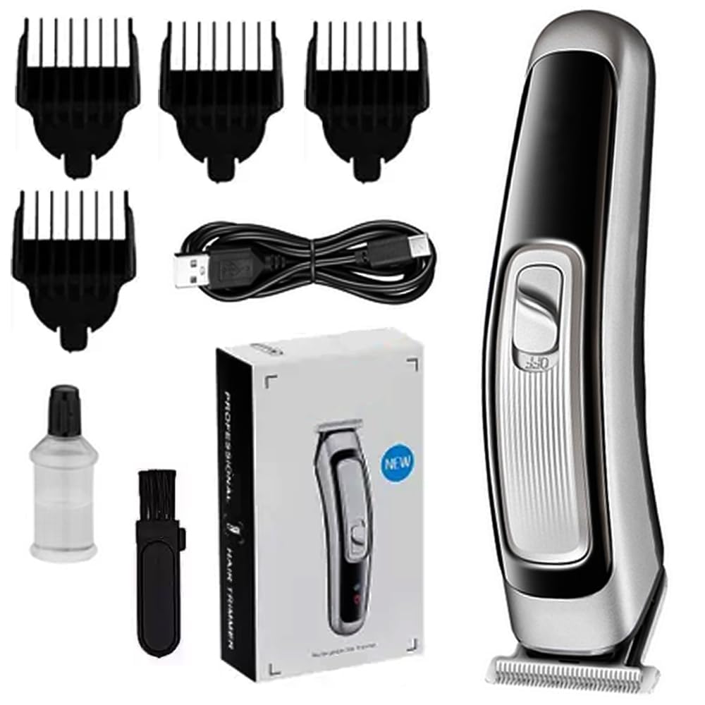 Electric Hair Trimmer for Men | Cordless Rechargeable Beard & Hair Trimmer | Stainless Steel Precision Blades | Waterproof Grooming Trimmer for Hair, Beard, Mustache & Body-image-0