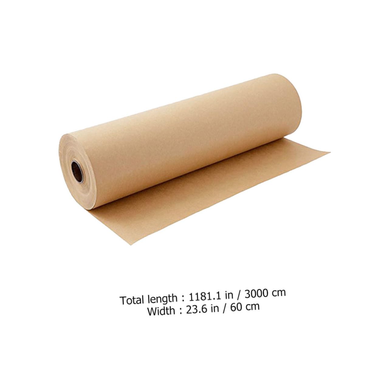 LIFKOME Rollo de Papel Kraft Marrón para Envolver y Decorar, Papel Fuerte y Resistente de 30 Metros Adecuado para Manualidades y Embalaje de Flores