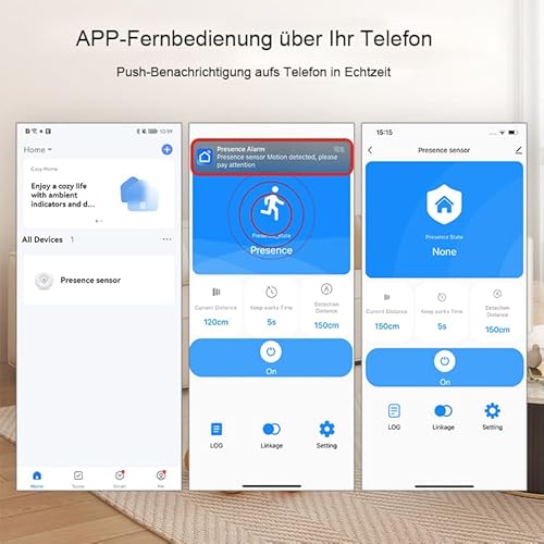 Haozee-Anwesenheitssensor, Zigbee-Millimeterwellen-Anwesenheitssensor, intelligenter Bewegungssensor-Lichtschalter mit automatischer EIN-/Ausschaltung, erfordert TUYA HUB, unterstützt Home Assistant