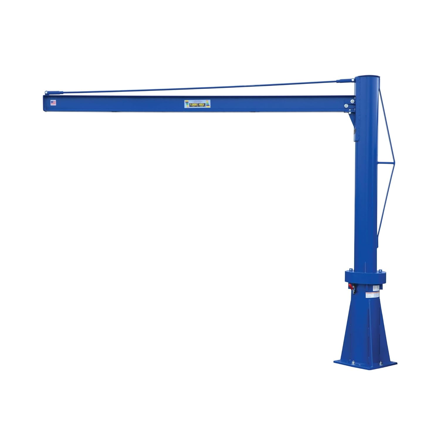 Vestil JIB-P-10-10-8 Steel Multi Station Jib Crane 120 In. I-Beam 1000 Lb. Capacity Blue