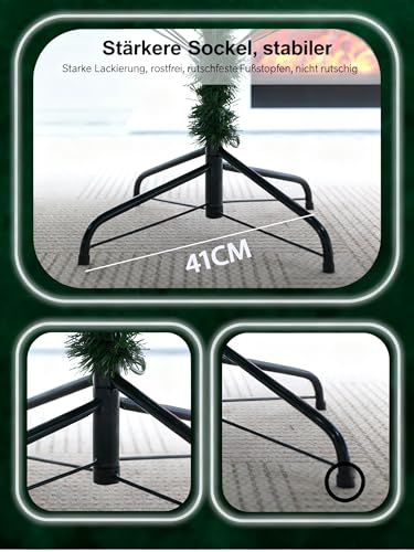 RUIBIXING Weihnachtsbaumständer, Christbaumständer, Weihnachtsbaum Ständer Halter Faltbares Eisen Weihnachtsbaum 1.4 Füße Halterung Halter Basis mit Daumenschraube (41 cm), Weihnachtsbaum Basis