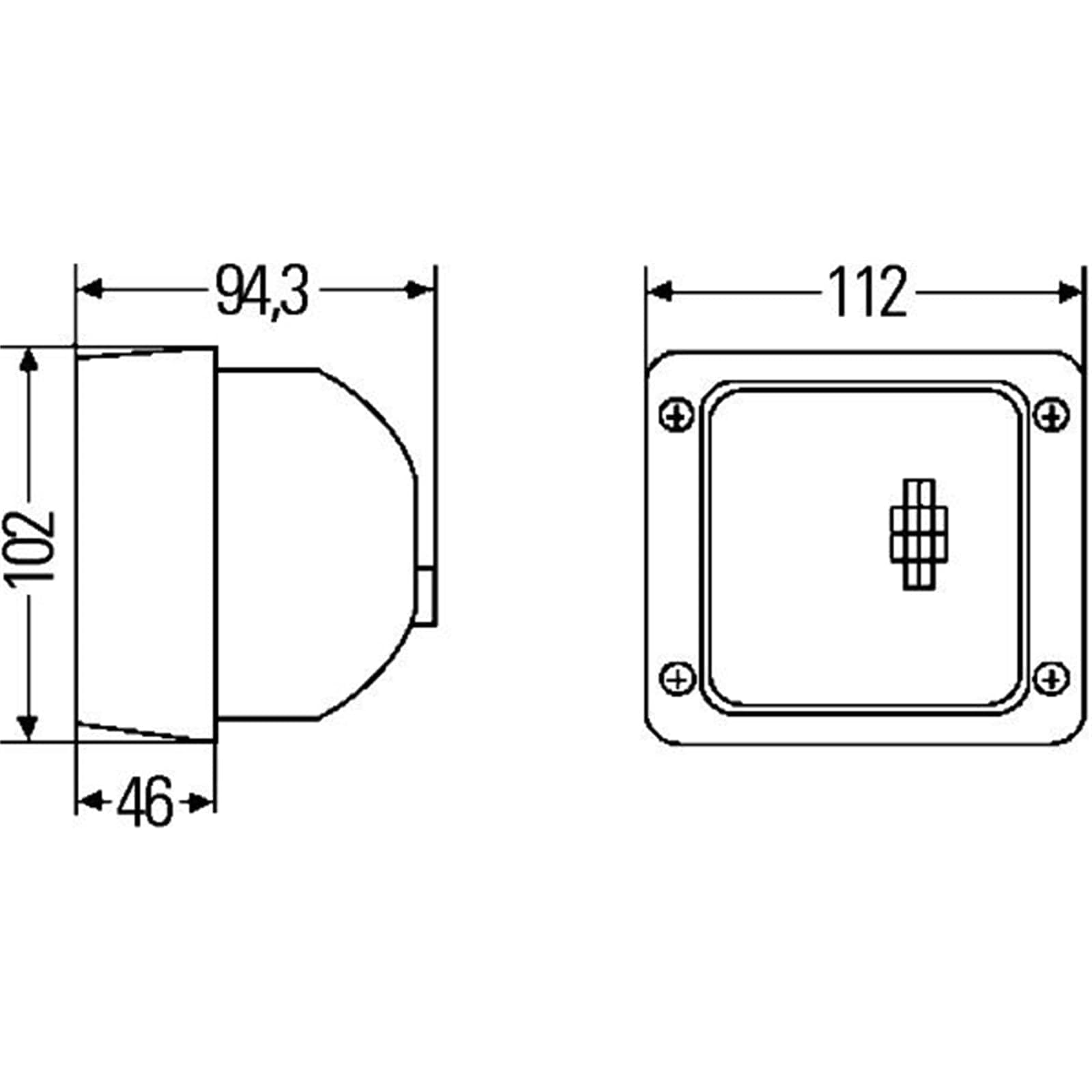 HELLA 1GA 007 506-111 Halógena-Faro de trabajo - Ultra Beam - 12/24V - Montaje - Iluminación superficie - Conector: AMP