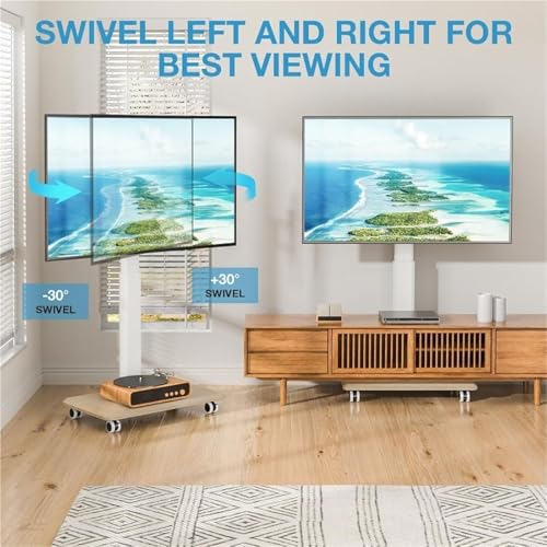 Soporte móvil para TV de piso ajustable 32-70 pulg miniatura 2