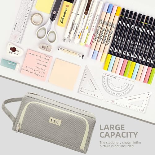 KALIDI Large Pencil Case for Girls and Boys, Cute Secondary School Big Capacity Case With Zipper & Compartments - Image 4