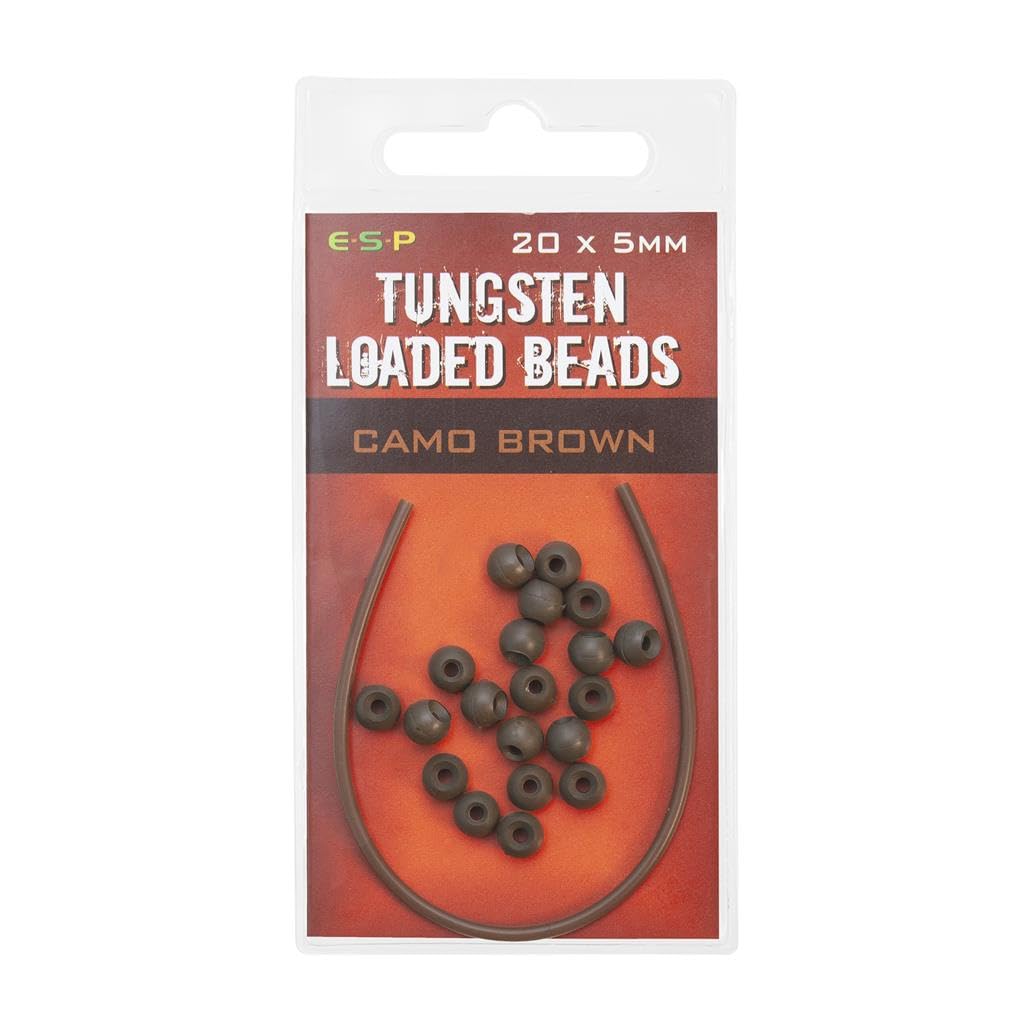 ESP Tungsten Loaded Beads 20 x 5mm: Camo Brown