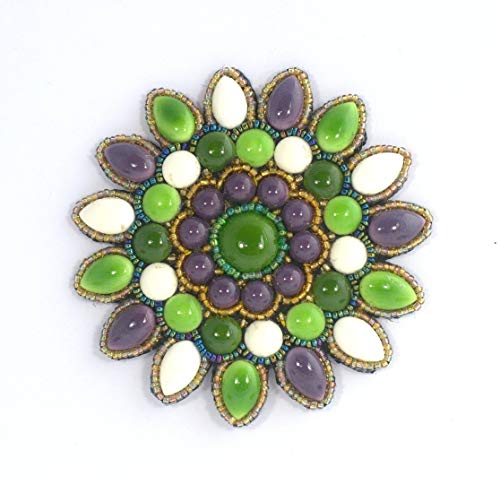 Broche porcelaine grande fleur accessoire idéal pour sublimer vos vestes d'automne