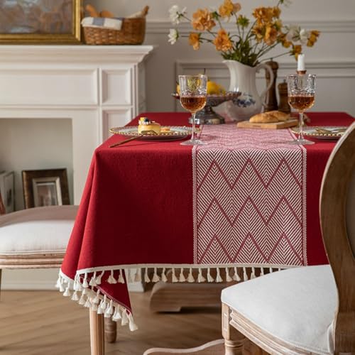 Nappe rectangle 140x180 anti tache en polyester jacquard