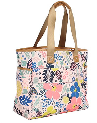 Image of Lily Bloom Pattern Handbag for Women, Large Capacity Tote Bag Satchel Shoulder Bag