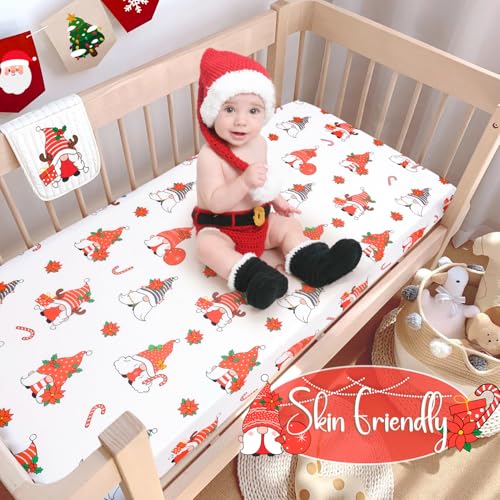 Image of UOMNY Crib Sheet Christmas Fitted Crib Sheets Baby Sheet for Standard Crib and Toddler Mattresses Nursery Bedding Sheet Crib Mattress Sheets for Boys and Girls 1 Pack Space Toddler Sheet