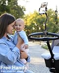 Gooseneck Phone Holder for Wheelchair, Stroller, Golf Cart, Boat, Mic Stand, Indoor Cycling Bike, Gym Bicycle Handlebar Clamp for iPhone Air 17 Pro Max 16 15 14 13 12 Plus, S25, 4.7 to 7" Smartphones