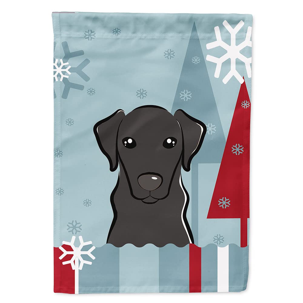 Labrador Noir drapeau de maison d'hiver Caroline's Treasures BB1731CHF grand format