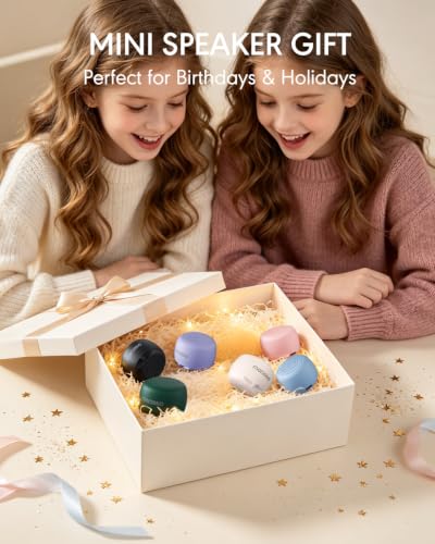 Image of Mini Bluetooth Speaker Wireless, Tiny Small Speaker with Built-in Mic & TWS Pairing, Portable for Indoor /Outdoor /Travel /Gifts (Purple)