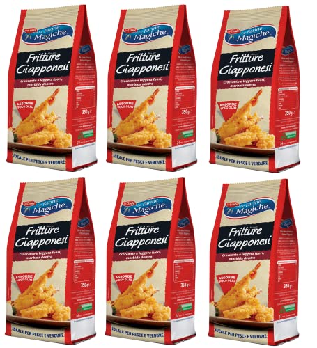 Lo Conte Le Farine Magiche Mix per Tempura Fritture Giapponesi - Mezcla para harina de trigo blando japonesa tipo '1' ideal para verduras y pescado, 350 g