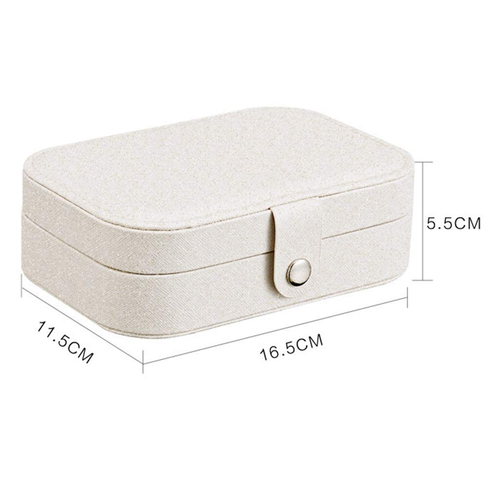 LLXYWJ Elegante Caja portátil de joyería de 2 Niveles, aretes, Estuche de Viaje, aretes de Almacenamiento, Caja de joyería, aretes, Anillo, Caja de Almacenamiento de joyería multifunción, Nombre del