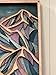 Handmade Wood Wall Art Decor,10 inches, Layered Design, Hand Painted and Stained (Mountains 1)