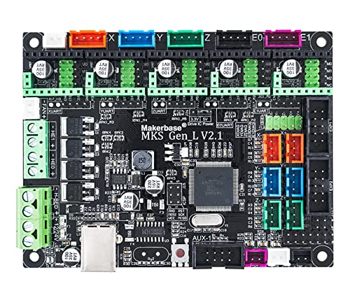 Image of Ickiya MKS Gen L V2.1 3D Printer Controller Board, Open Source Marlin Firmware, TMC2209 /2208 /5160 /A4988 Stepper Drivers, LCD /TFT Touchscreen Support, Ramps 1.4 /1.5 /1.6 Compatible