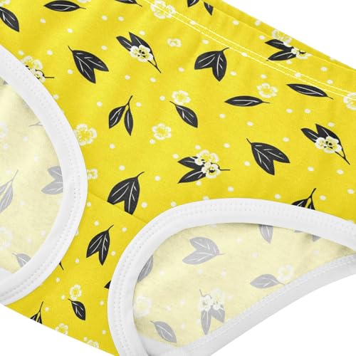 Plant Flowers Floral Yellow Toddler Girls's Underwear 2T 23031914