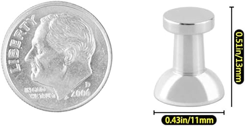 Miniatura 5 de Pasadores magnéticos para imanes de refrigerador, 16 piezas de níquel cepillado para oficina, pizarra, imanes de mapa