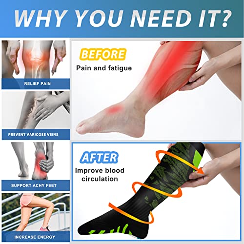 Aoliks Medical Knee High Compression Socks for Running, Nurses & Travel