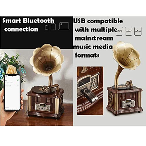 Haut-Parleur Bluetooth rétro, Gramophone à Platine Vinyle Vintage en Forme d’entrée auxiliaire, Lecteur USB, Double… - Les Beatles, Paul McCartney, John Lennon, RIngo Starr, George Harrison Haut-Parleur Bluetooth rétro, Gramophone à Platine Vinyle Vintage en Forme d'entrée auxiliaire, Lecteur USB, Double… – Image 7