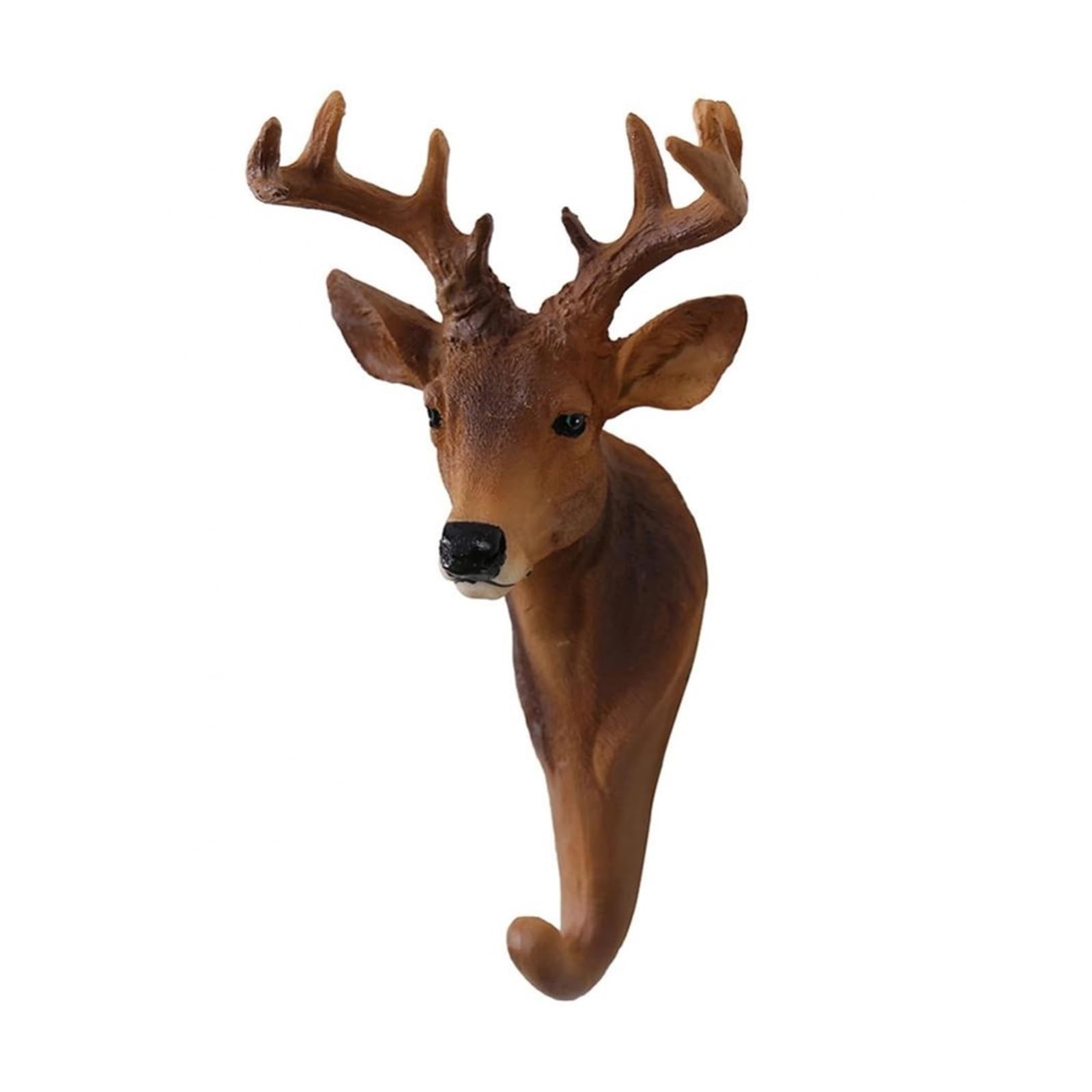 DVMSIEF Coat Hooks Elephant Antelopes Deer Head Wall Hook Coat for Hat Rack Holder Home Decor(2)