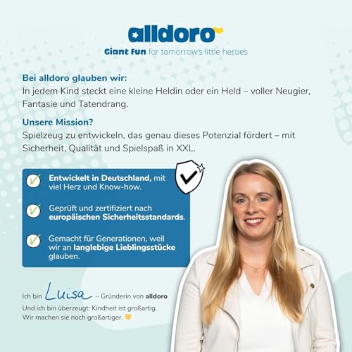 alldoro 60179 Sandgreifer Hummer grün, Robustes Sandspielzeug für Kinder, Sandkasten-Krabbe, leicht & einhändig bedienbar, 34 cm