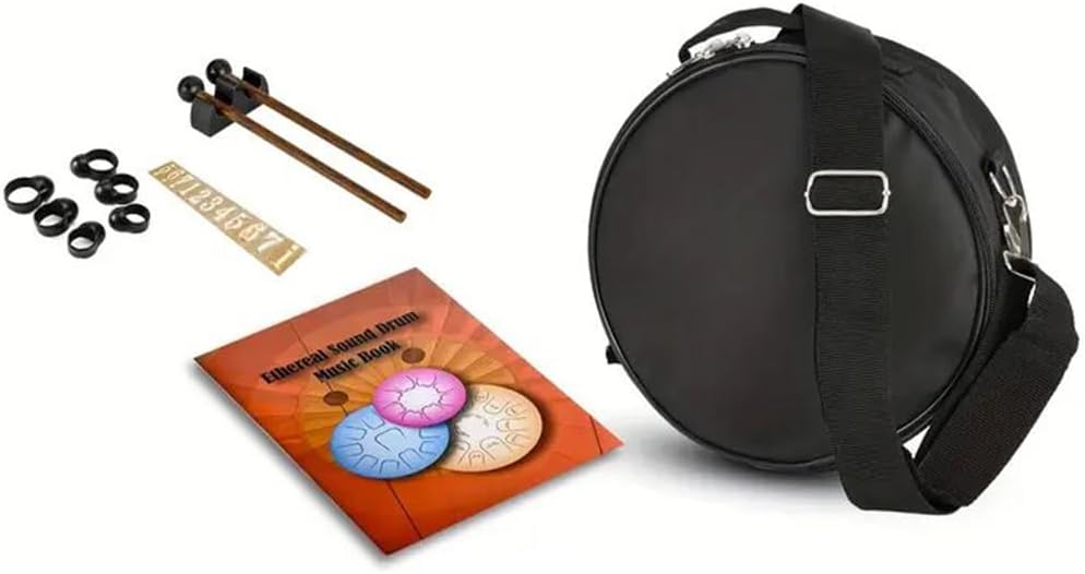 12 Inch Steel Tongue Drum with Handbag Drumsticks 15 Notes Percussion Musical Instrument Yoga Meditation Sound Healing Child Beginner Hand Drum