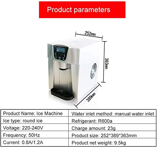 cvhtroe Eismaschine, multifunktionale Mini-Eismaschine mit automatischem Eistropfen für den privaten und gewerblichen… – Bild 3