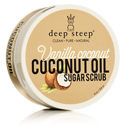 Deep Steep Coconut Oil Sugar Scrub, Vanilla, 8 Fluid Ounce