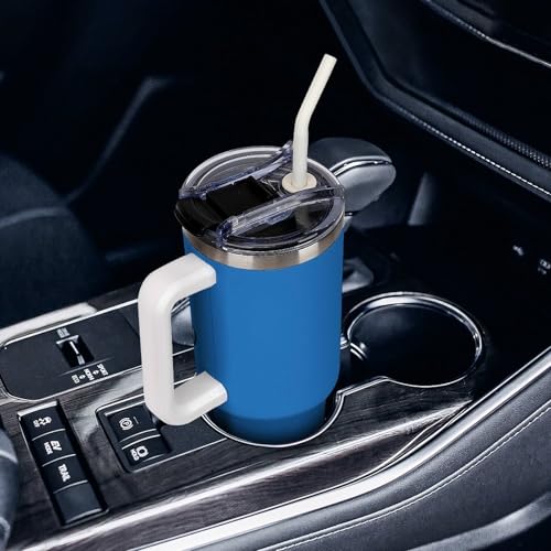 Taza de té y agua Blue Narwhal, gran capacidad de 40 oz para coche 7