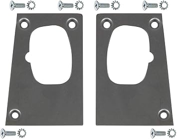 Compatible/Replacement Door Latch Area Repair Kit 6522008R | LH and RH Plates for 1965-66 Mustang 1964-65 Falcon 1962-65 Fairlane 64 Thunderbird 66-67 Bronco